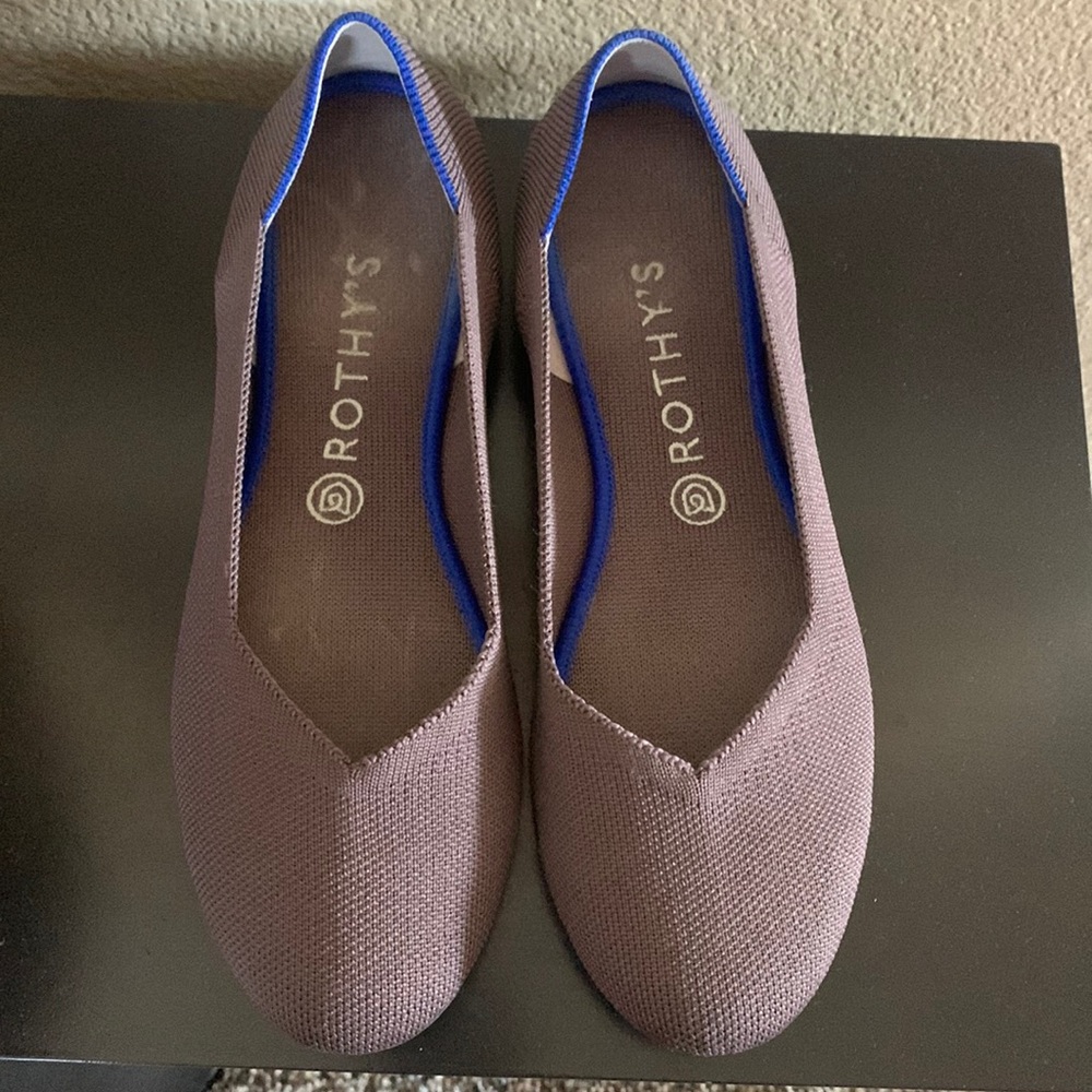 Rothys round toe - purple toupe color
